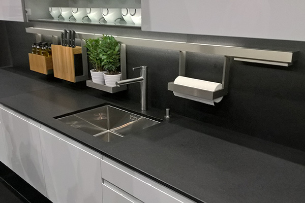 Grey thin kitchen worktop